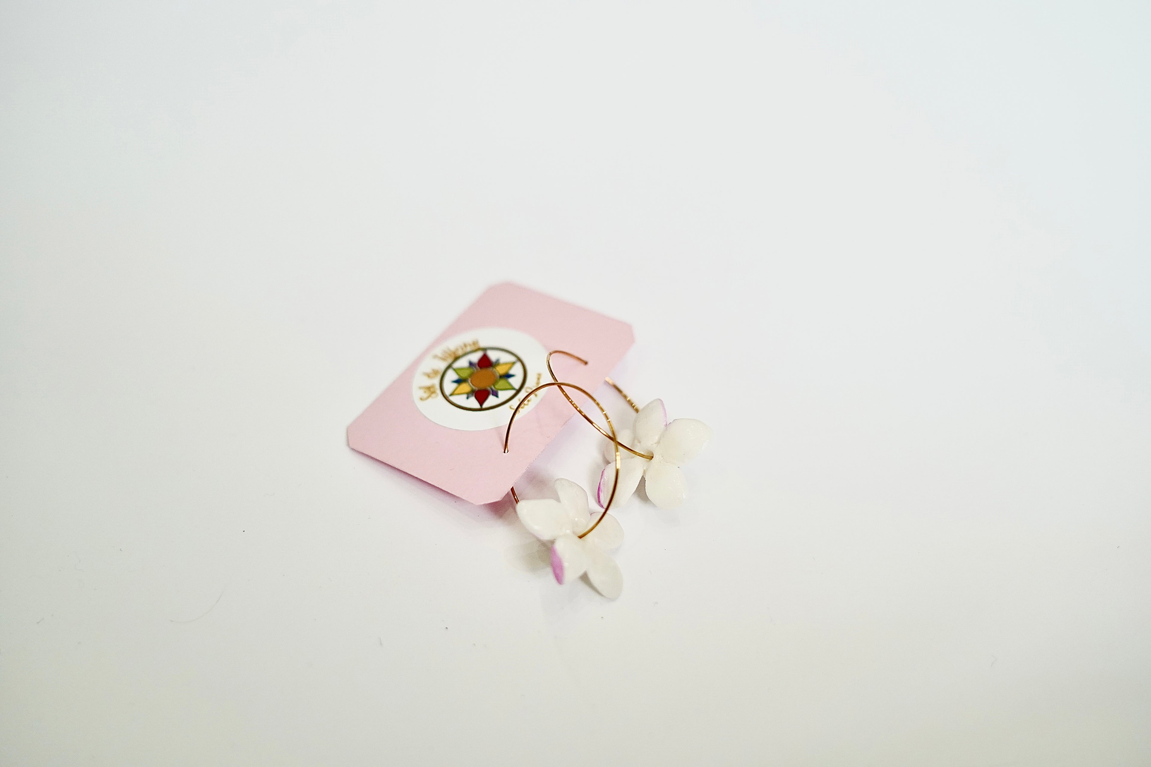 Pendientes aros porcelana rusa